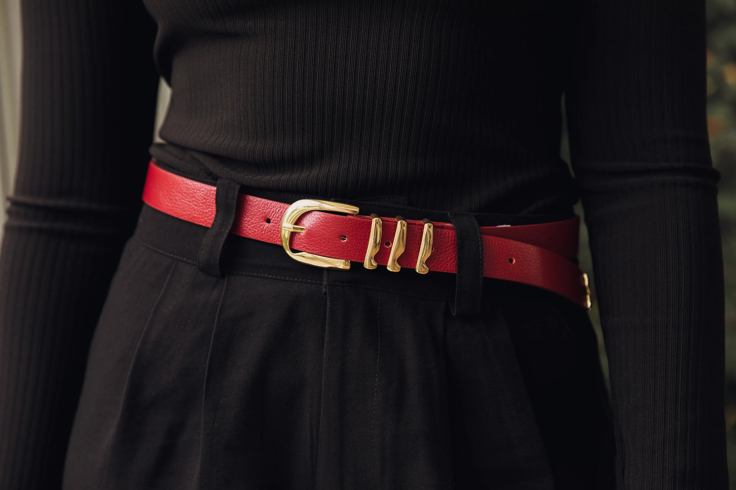 Cherry - Triple Loop Belt