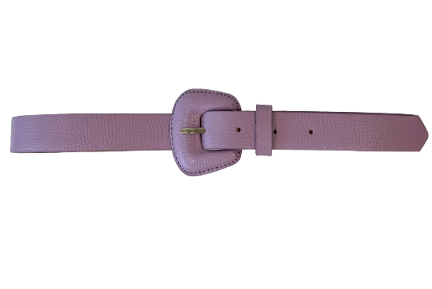 Lavender - Slim Genuine Leather Belt