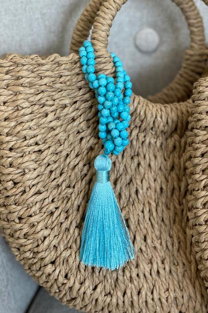 Boho Chic Turquoise Beaded Necklace