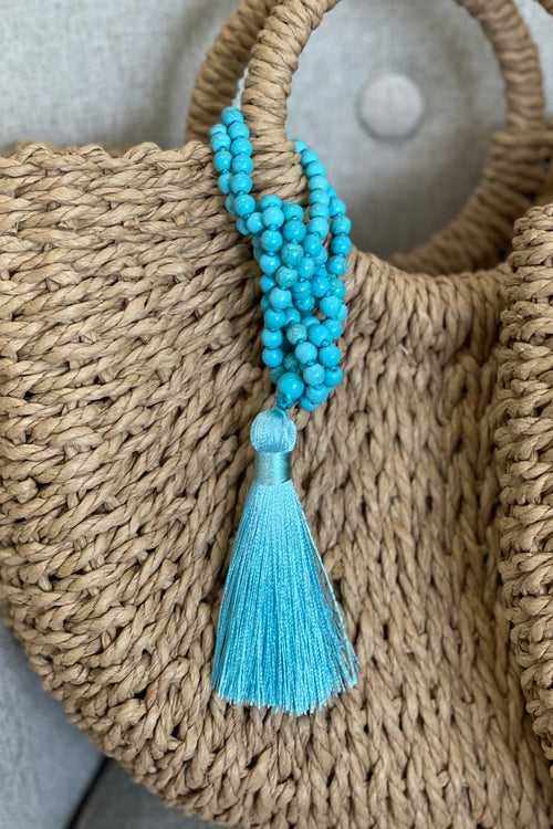 Boho Chic Turquoise Beaded Necklace