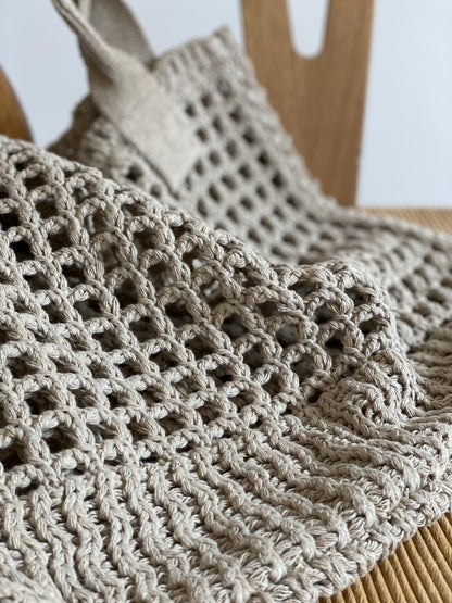 Beige Tote - Crochet Bag