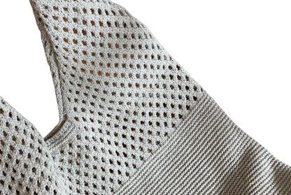 Beige - Shoulder Crochet Bag