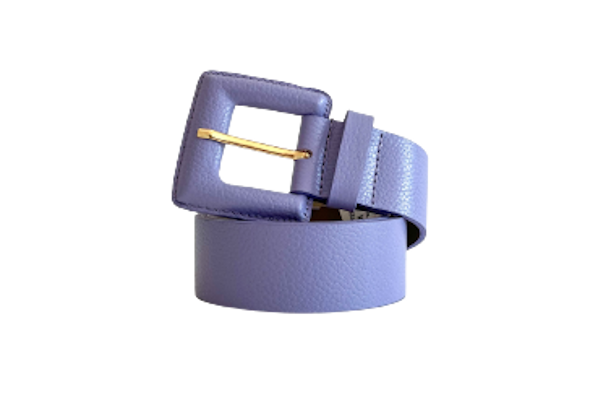 Lilac Genuine Leather Belt - Square Buckle