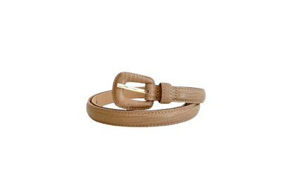 beige leather belt