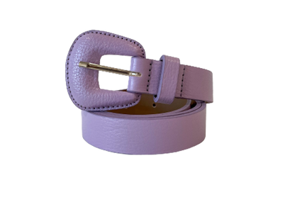 Lavender Genuine Leather - Slim Belt