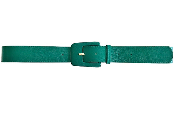 Light Sea Green Genuine Leather Belt- Rectangular Buckle