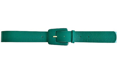 Light Sea Green Genuine Leather Belt - Rectangular Buckle