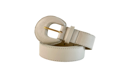 Off White Genuine Leather Belt - Arch Buckle