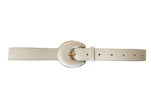 Off White Genuine Leather Belt- Arch Buckle