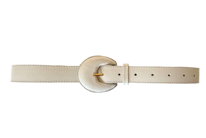Off White Genuine Leather Belt - Arch Buckle