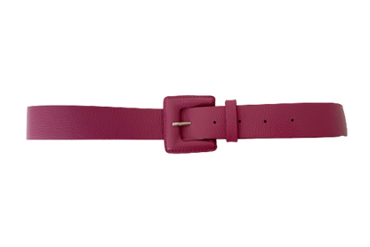 Burnt Pink Genuine Leather Belt - Square Buckle