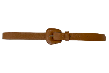 Tan Genuine Leather - Slim Belt